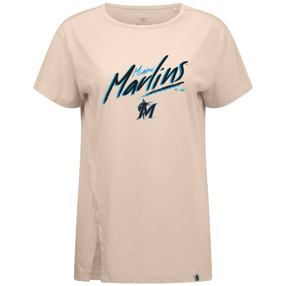 Miami Marlins Levelwear Women's Influx Sizzle T-Shirt On Sale