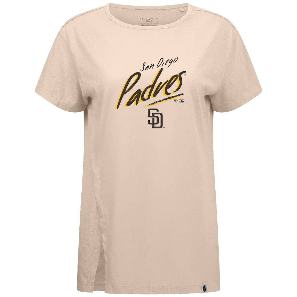 San Diego Padres Levelwear Women's Influx Sizzle T-Shirt On Sale