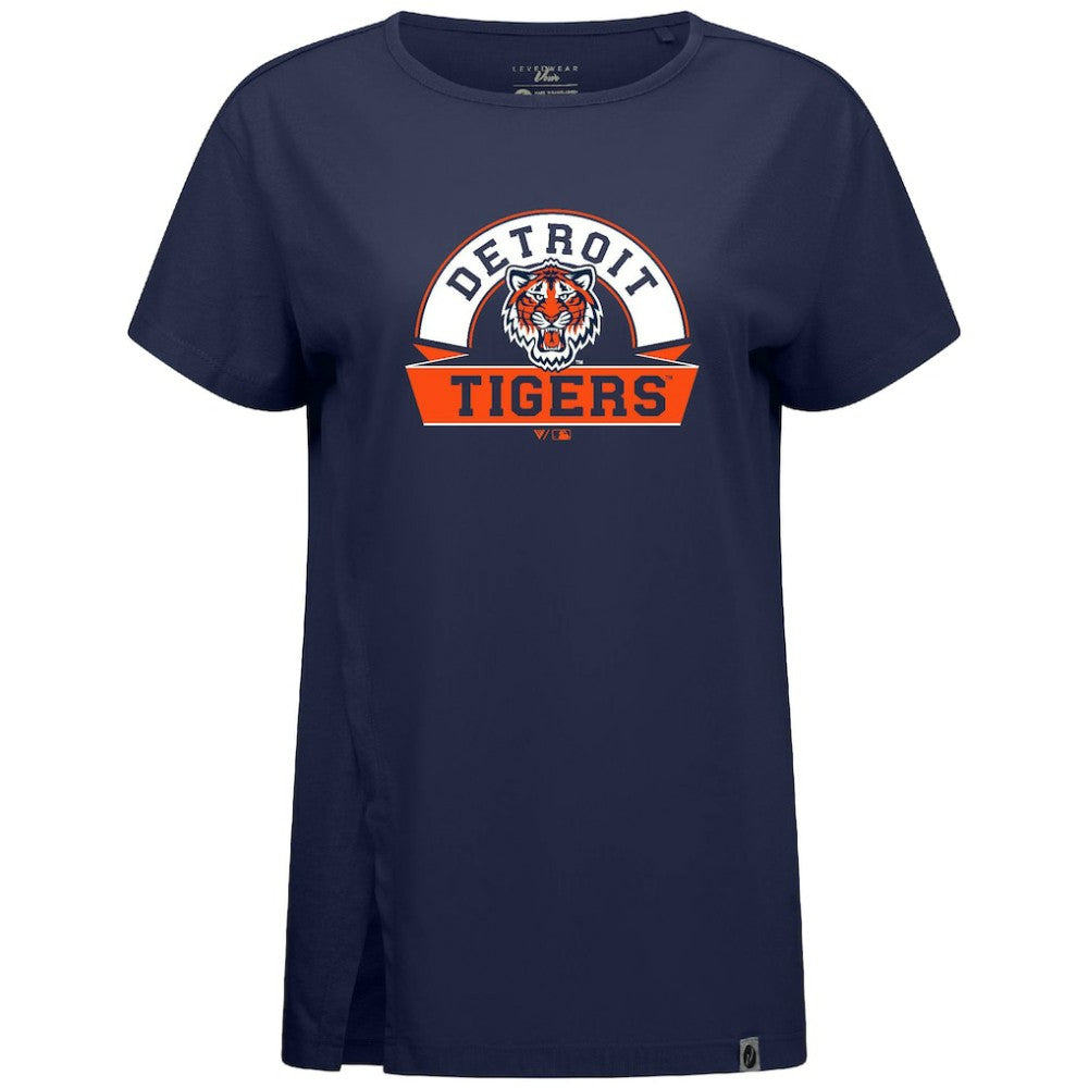 Detroit Tigers Levelwear Women's Influx Banner Arch T-Shirt for sale