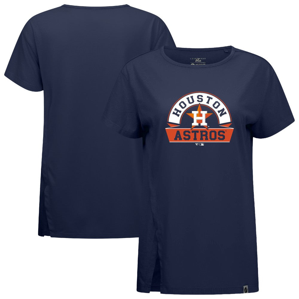 Houston Astros Levelwear Women's Influx Banner Arch T-Shirt On Sale