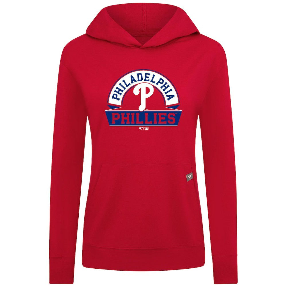 Philadelphia Phillies Levelwear Women's Relay Banner Arch Long Sleeve T-Shirt Hoodie On Sale