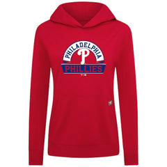Philadelphia Phillies Levelwear Women's Relay Banner Arch Long Sleeve T-Shirt Hoodie On Sale