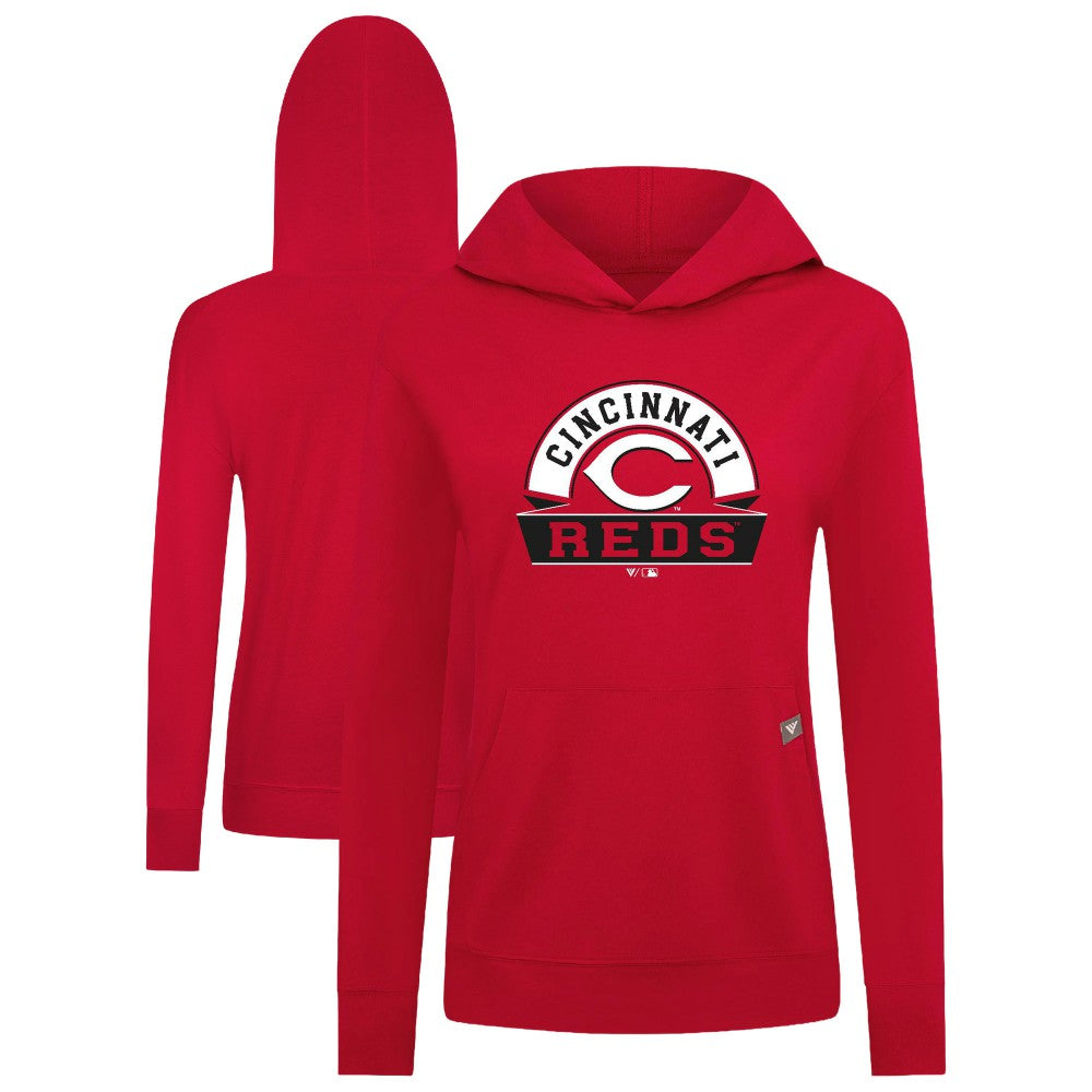 Cincinnati Reds Levelwear Women's Relay Banner Arch Long Sleeve T-Shirt Hoodie Lifestyle
