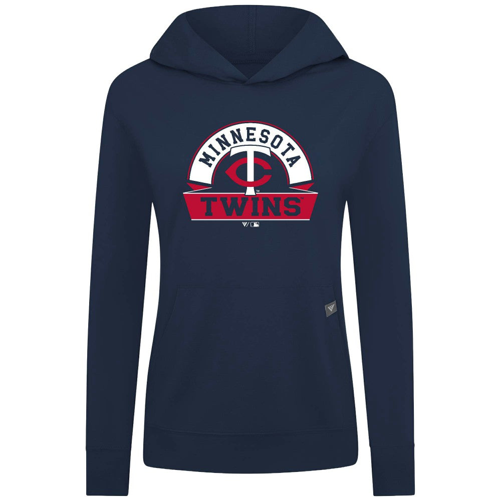 Minnesota Twins Levelwear Women's Relay Banner Arch Long Sleeve T-Shirt Hoodie On Sale