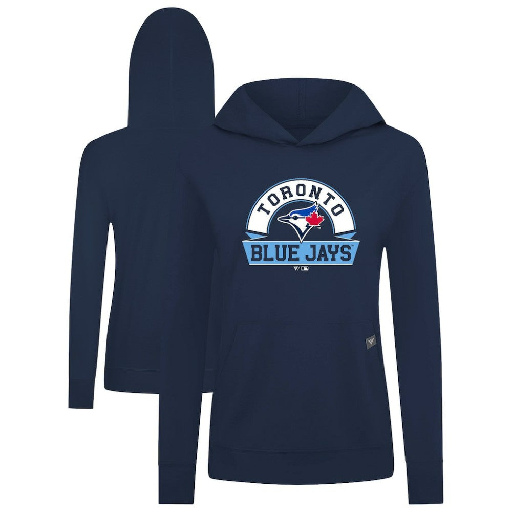 Toronto Blue Jays Levelwear Women's Relay Banner Arch Long Sleeve T-Shirt Hoodie Clearance