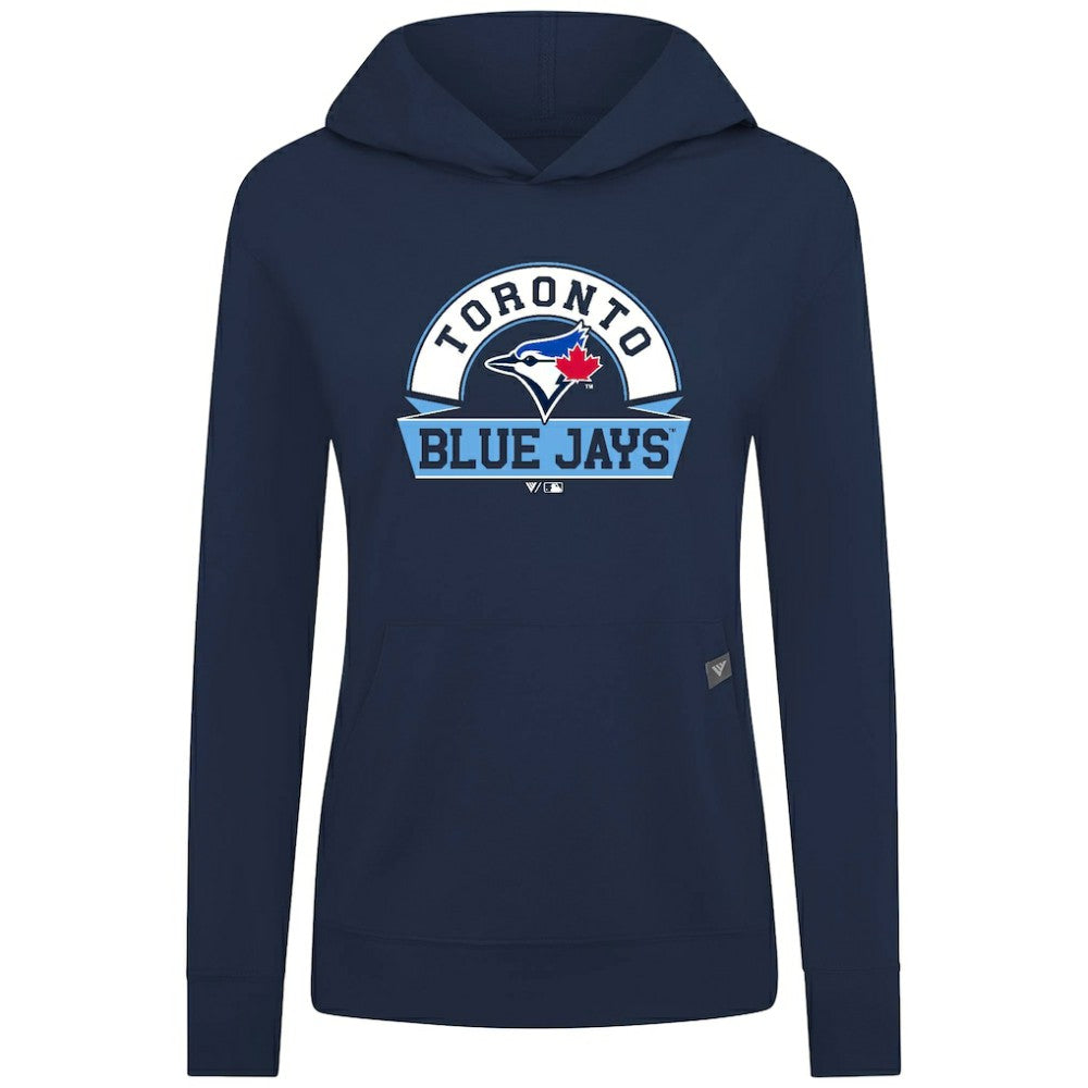 Toronto Blue Jays Levelwear Women's Relay Banner Arch Long Sleeve T-Shirt Hoodie Clearance