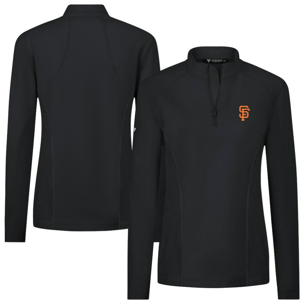 San Francisco Giants Levelwear Women's Upright Insignia 2.0 Quarter-Zip Tri-Blend Top On Sale