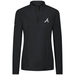 Atlanta Braves Levelwear Women's Upright Insignia 2.0 Quarter-Zip Tri-Blend Top On Sale
