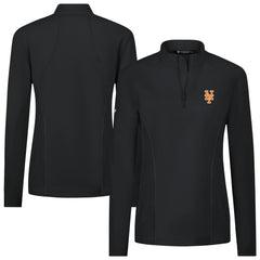 New York Mets Levelwear Women's Upright Insignia 2.0 Quarter-Zip Tri-Blend Top Clearance