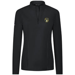 Milwaukee Brewers Levelwear Women's Upright Insignia 2.0 Quarter-Zip Tri-Blend Top Online