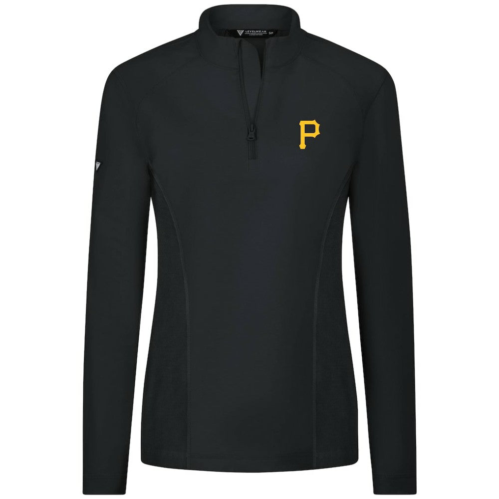 Pittsburgh Pirates Levelwear Women's Upright Insignia 2.0 Quarter-Zip Tri-Blend Top Online