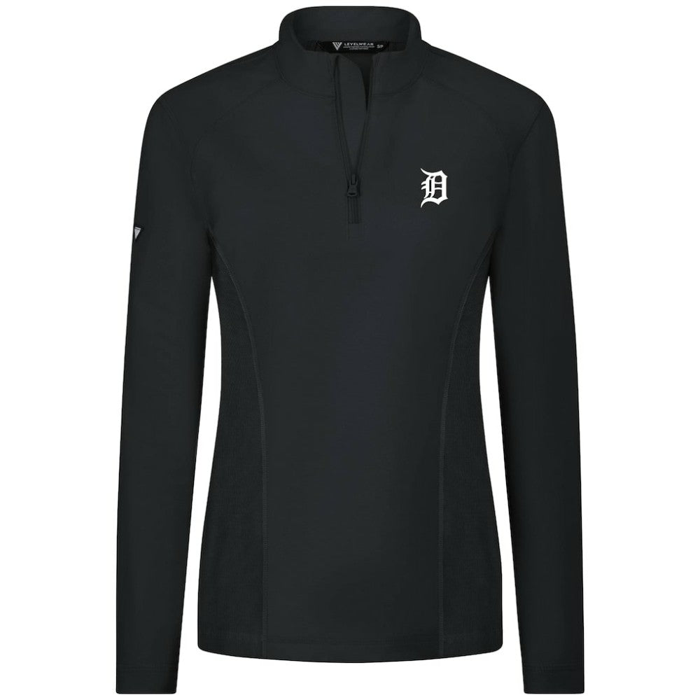 Detroit Tigers Levelwear Women's Upright Insignia 2.0 Quarter-Zip Tri-Blend Top Near Me