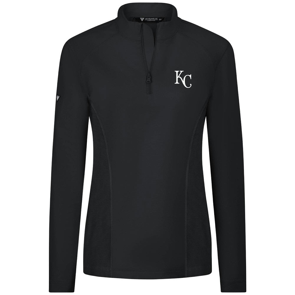 Kansas City Royals Levelwear Women's Upright Insignia 2.0 Quarter-Zip Tri-Blend Top Sale