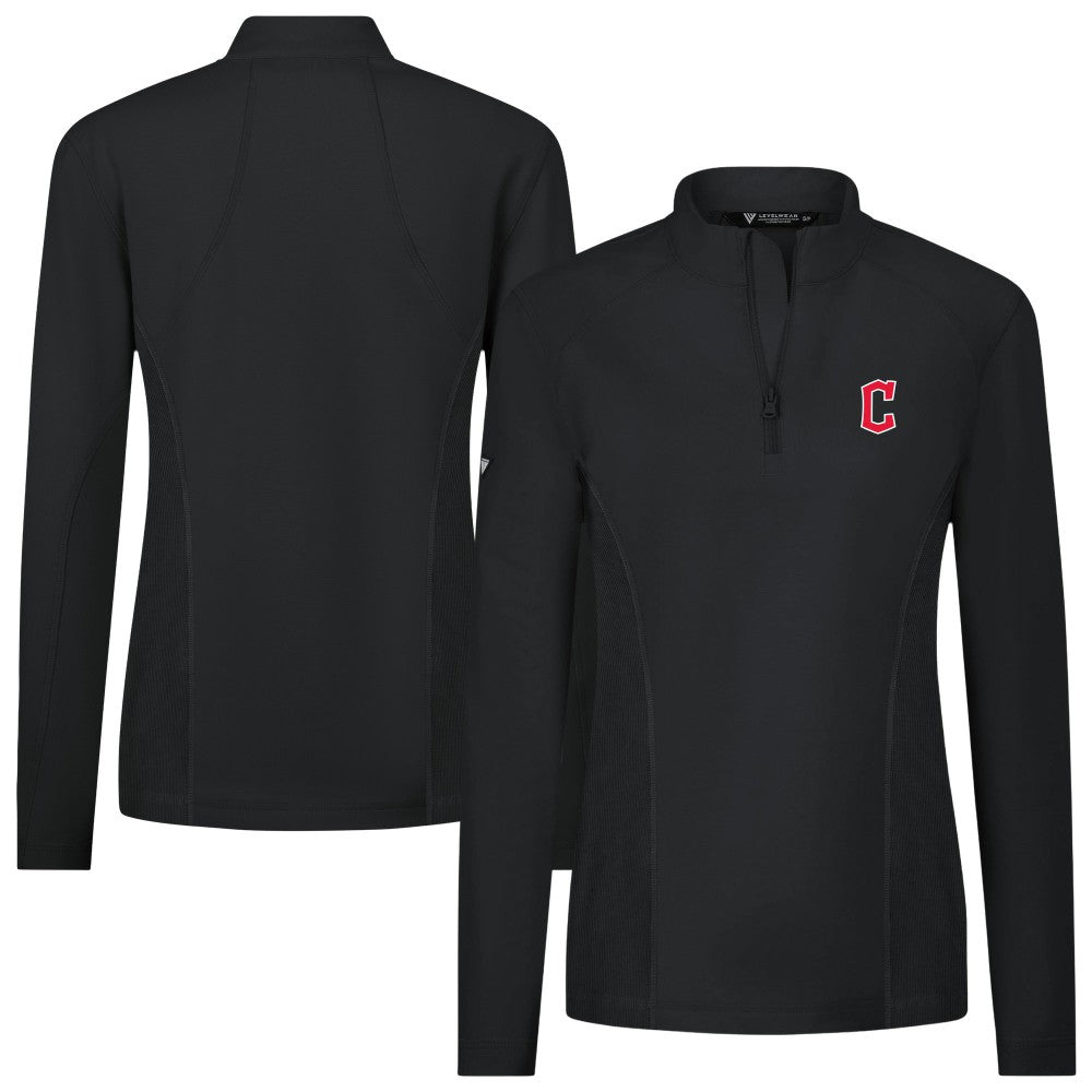 Cleveland Guardians Levelwear Women's Upright Insignia 2.0 Quarter-Zip Tri-Blend Top Online