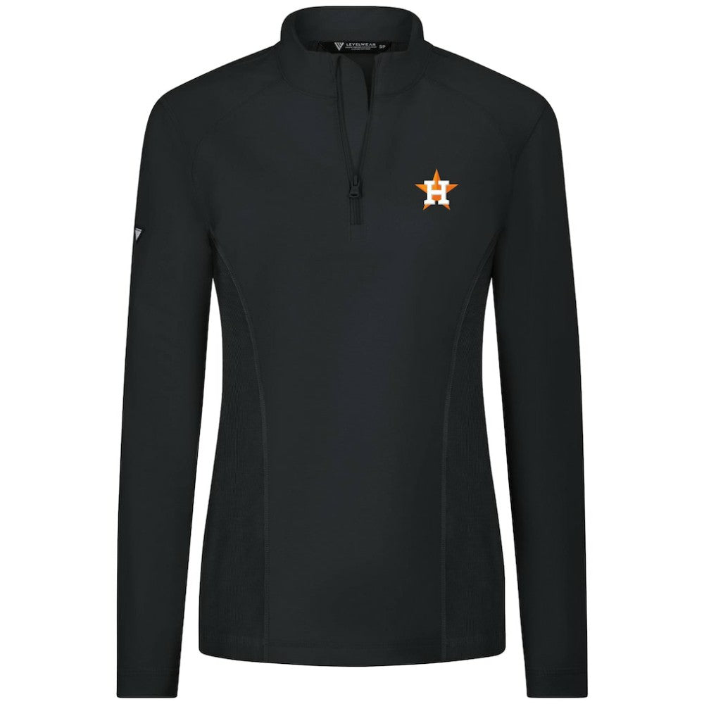 Houston Astros Levelwear Women's Upright Insignia 2.0 Quarter-Zip Tri-Blend Top Online