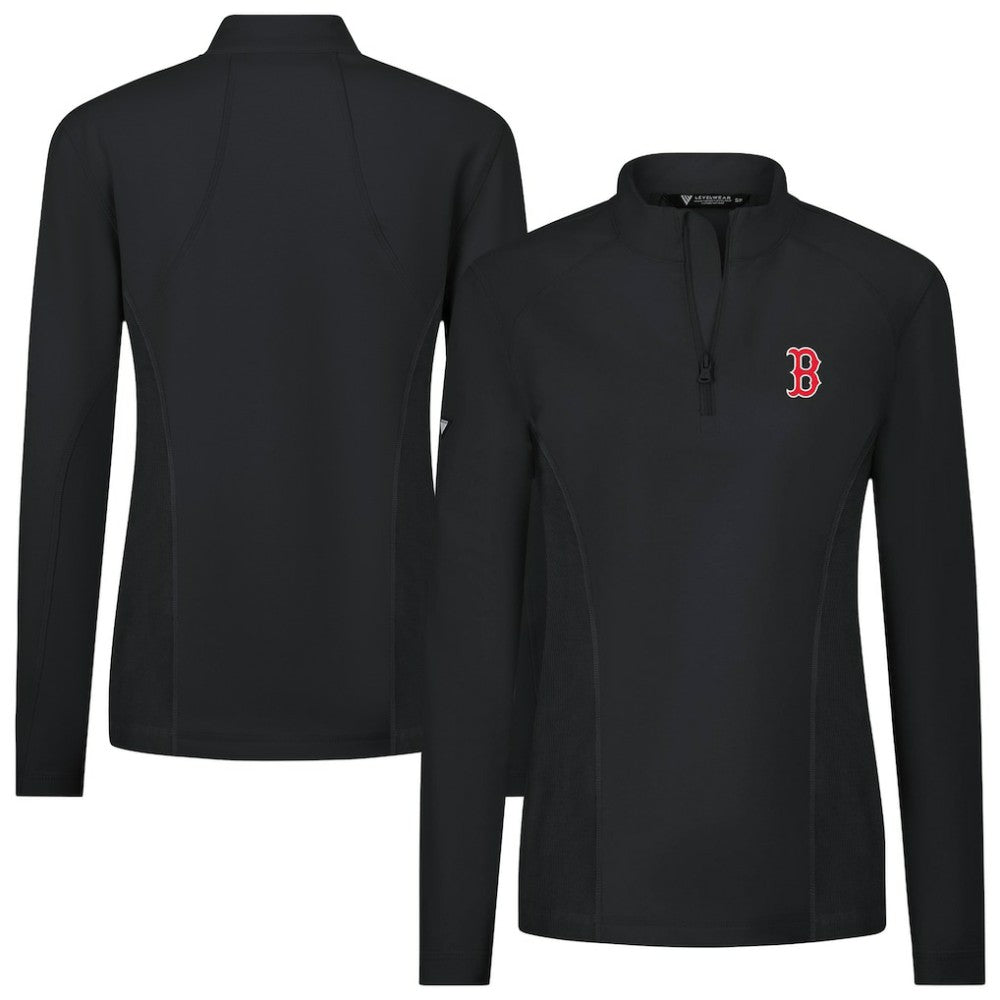 Boston Red Sox Levelwear Women's Upright Insignia 2.0 Quarter-Zip Tri-Blend Top Online