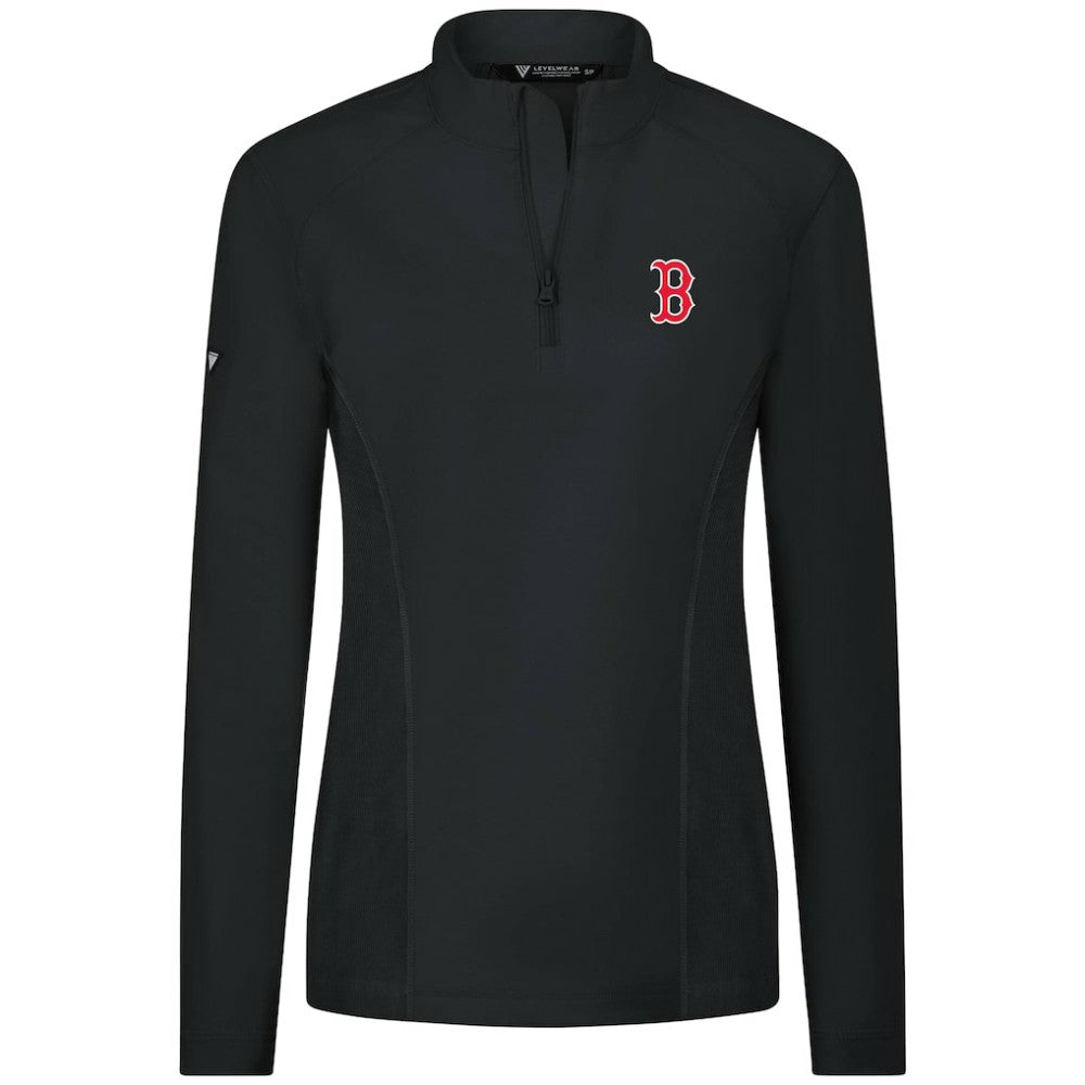 Boston Red Sox Levelwear Women's Upright Insignia 2.0 Quarter-Zip Tri-Blend Top Online
