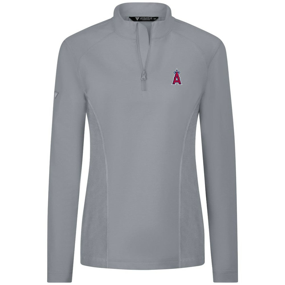 Los Angeles Angels Levelwear Women's Upright Insignia 2.0 Quarter-Zip Tri-Blend Top discount