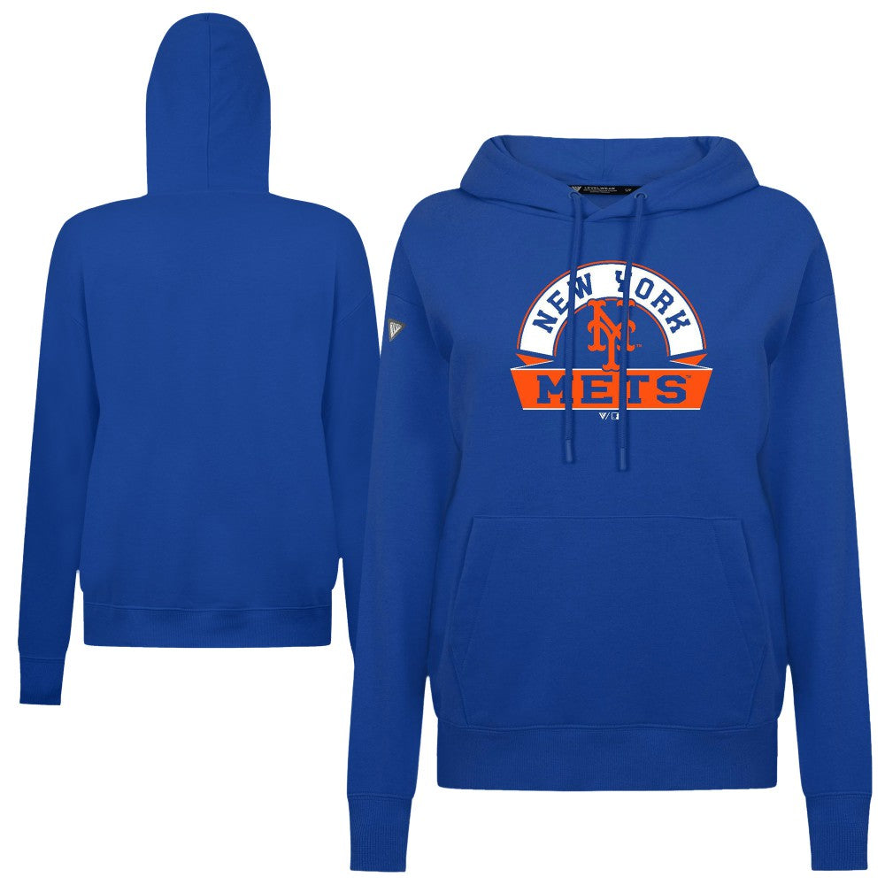 New York Mets Levelwear Women's Adorn Banner Arch Hoodie for sale