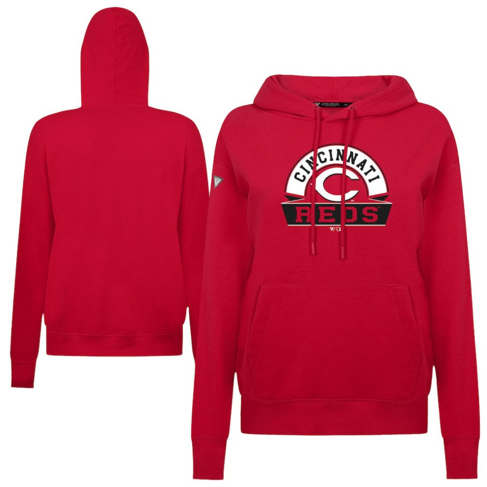 Cincinnati Reds Levelwear Women's Adorn Banner Arch Hoodie for sale