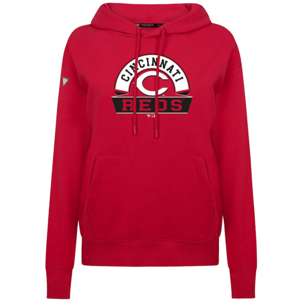 Cincinnati Reds Levelwear Women's Adorn Banner Arch Hoodie for sale