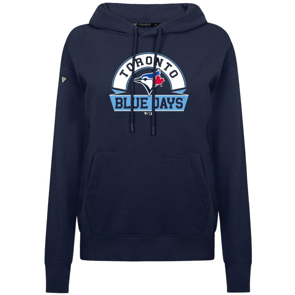 Toronto Blue Jays Levelwear Women's Adorn Banner Arch Hoodie On Sale