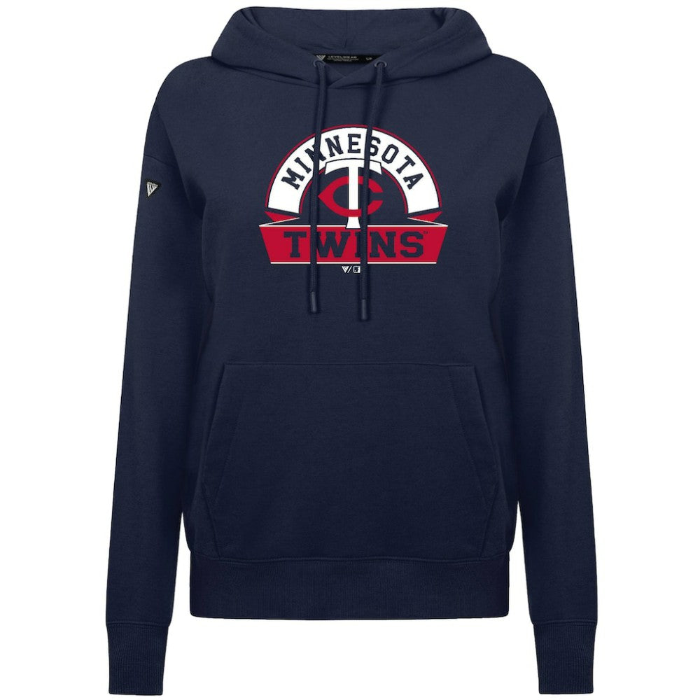 Minnesota Twins Levelwear Women's Adorn Banner Arch Hoodie On Sale