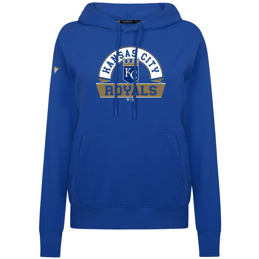 Kansas City Royals Levelwear Women's Adorn Banner Arch Hoodie for sale