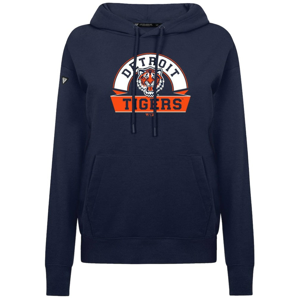 Detroit Tigers Levelwear Women's Adorn Banner Arch Hoodie discount
