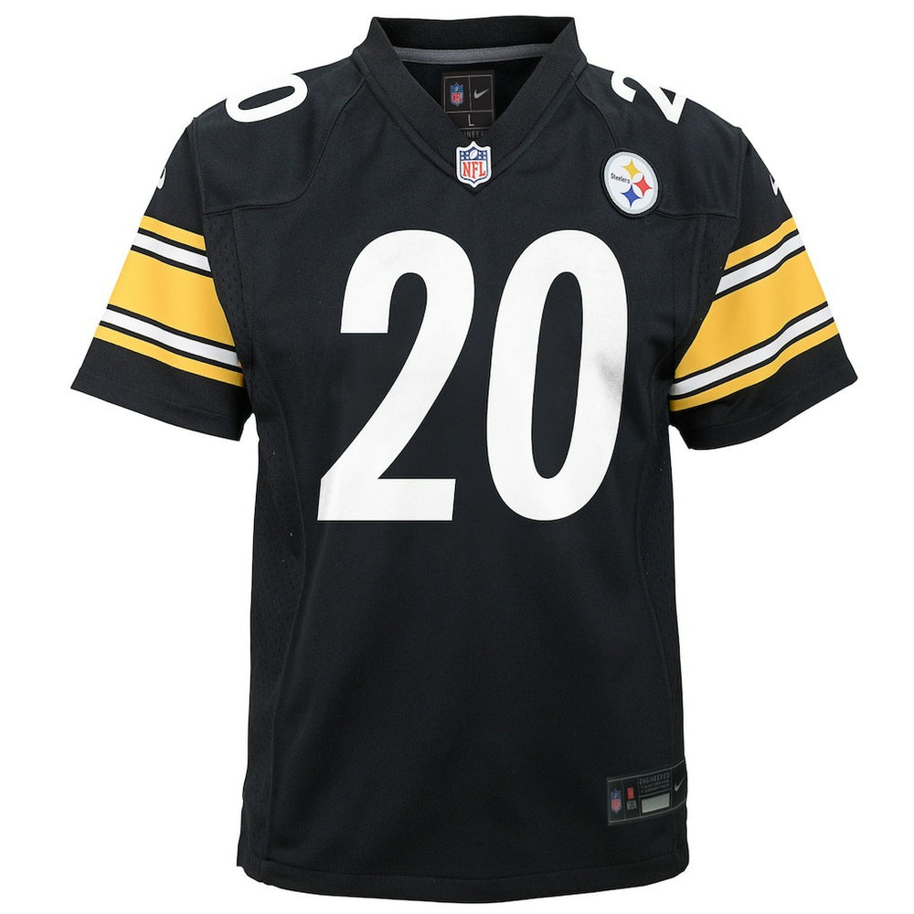 Kaleb Johnson Pittsburgh Steelers Youth Team Game Jersey Black - Nike
