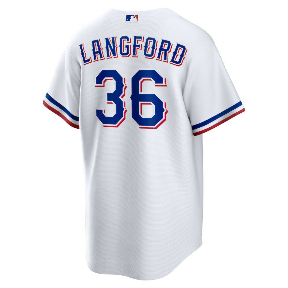 Wyatt Langford Texas Rangers Nike  Youth Home Replica Jersey - White | MLB Jerseys
