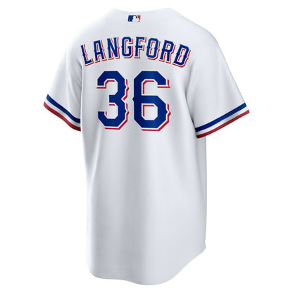 Wyatt Langford Texas Rangers Nike  Youth Home Replica Jersey - White | MLB Jerseys