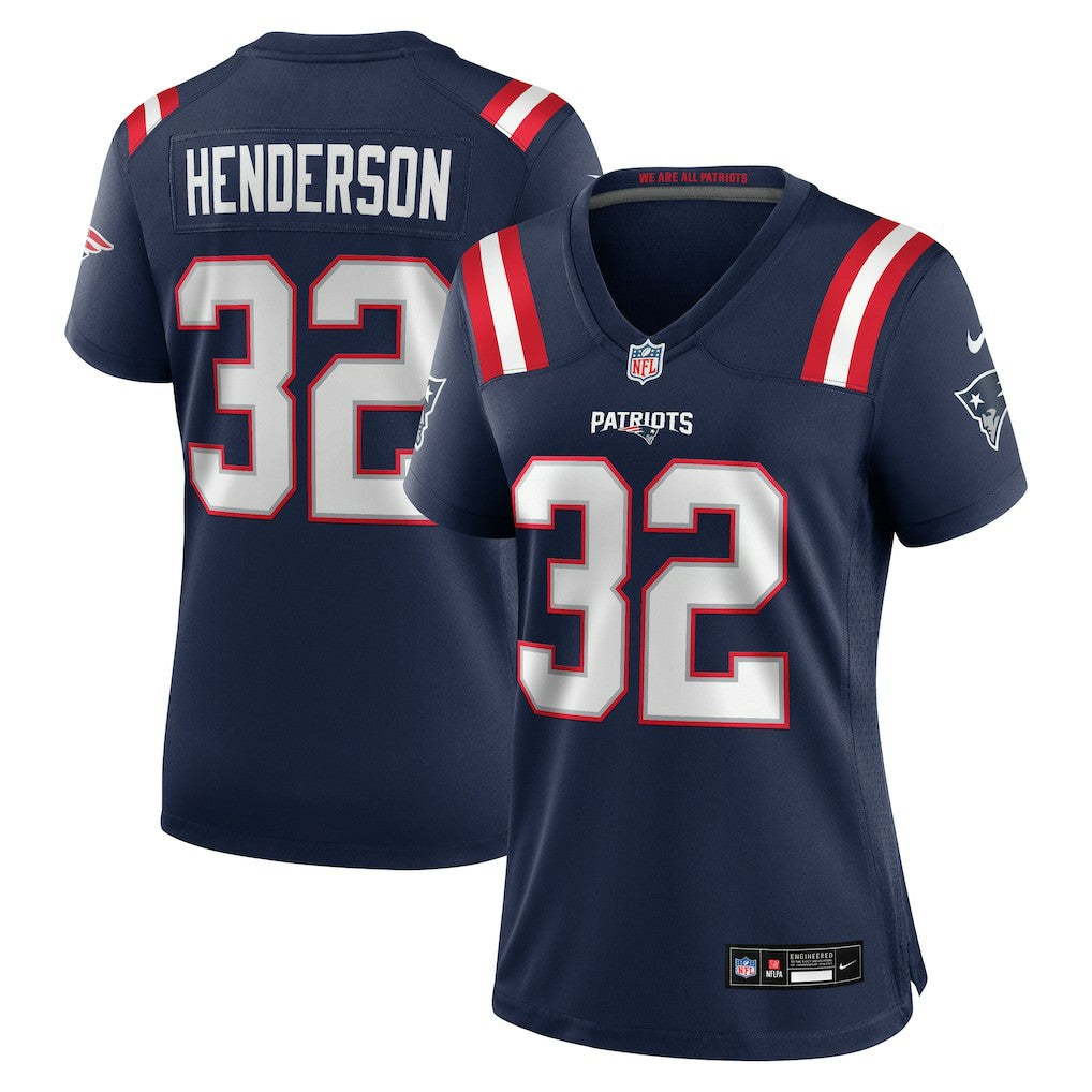 TreVeyon Henderson New England Patriots Women's Game Jersey - Navy | NFL Jerseys