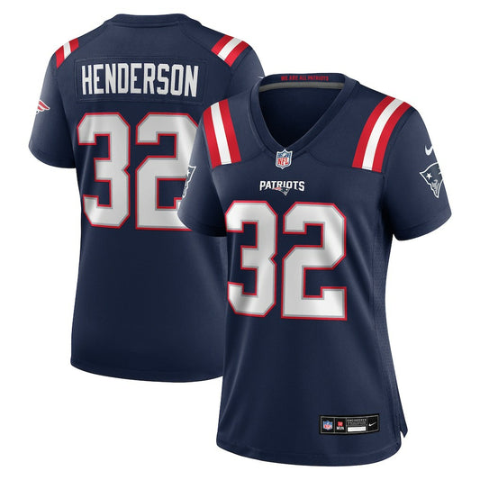 TreVeyon Henderson New England Patriots Women's Game Jersey - Navy | NFL Jerseys