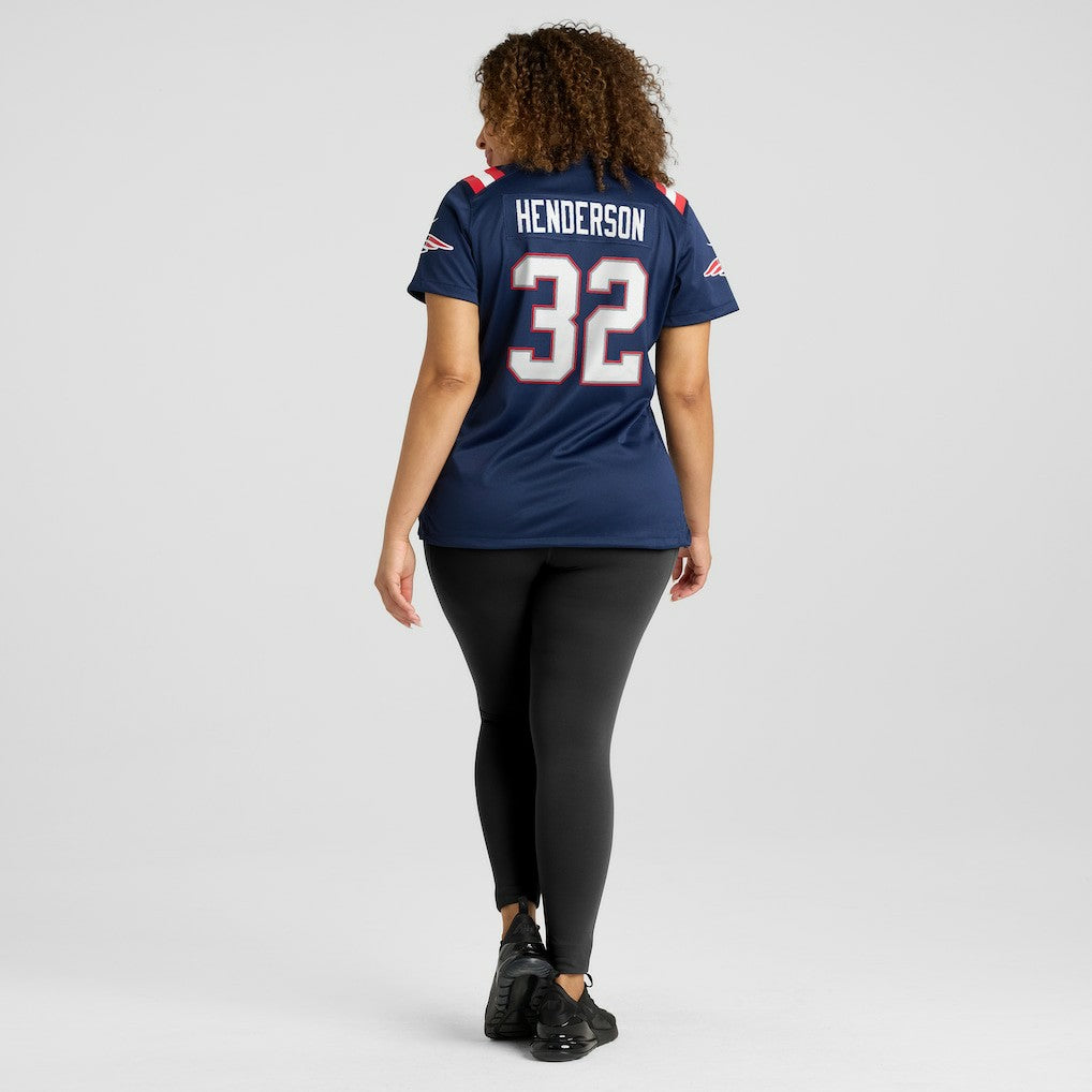 TreVeyon Henderson New England Patriots Women's Game Jersey - Navy | NFL Jerseys