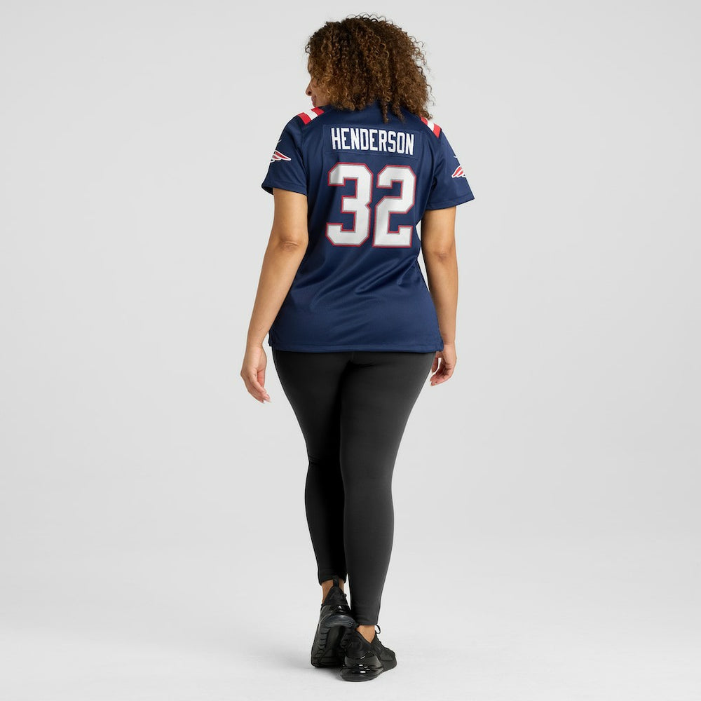 TreVeyon Henderson New England Patriots Women's Game Jersey Navy - Nike