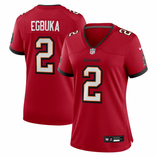 Emeka Egbuka Tampa Bay Buccaneers Women's Team Game Jersey - Red | NFL Jerseys