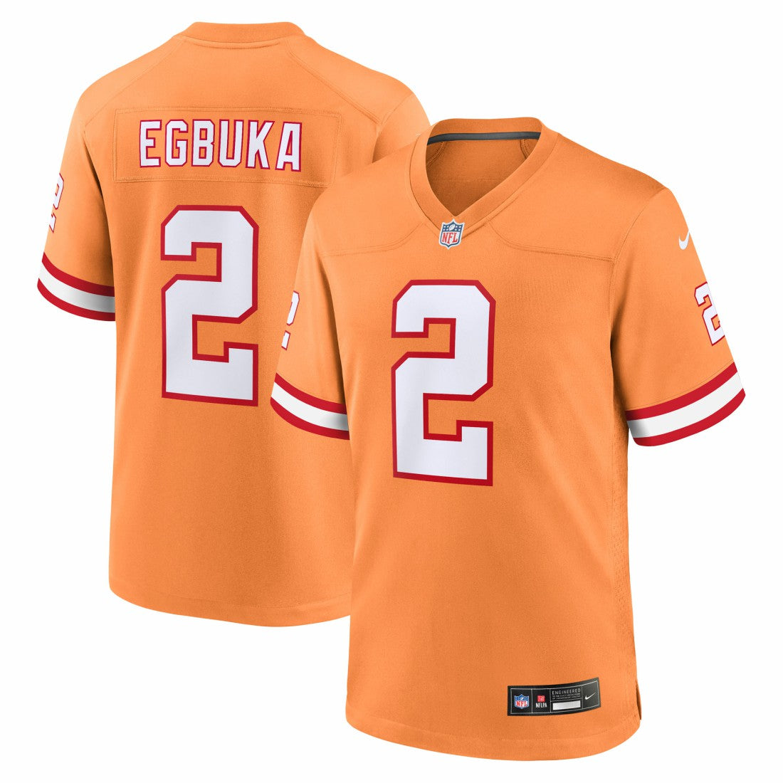 Emeka Egbuka Tampa Bay Buccaneers Alternate 2 Game Jersey Creamsicle - Nike