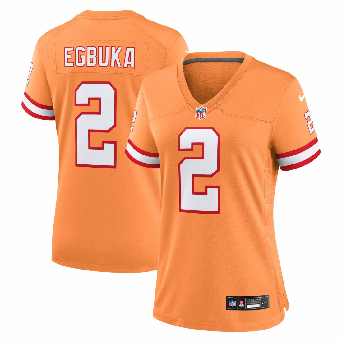 Emeka Egbuka Tampa Bay Buccaneers Women's Alternate 2 Game Jersey Creamsicle - Nike