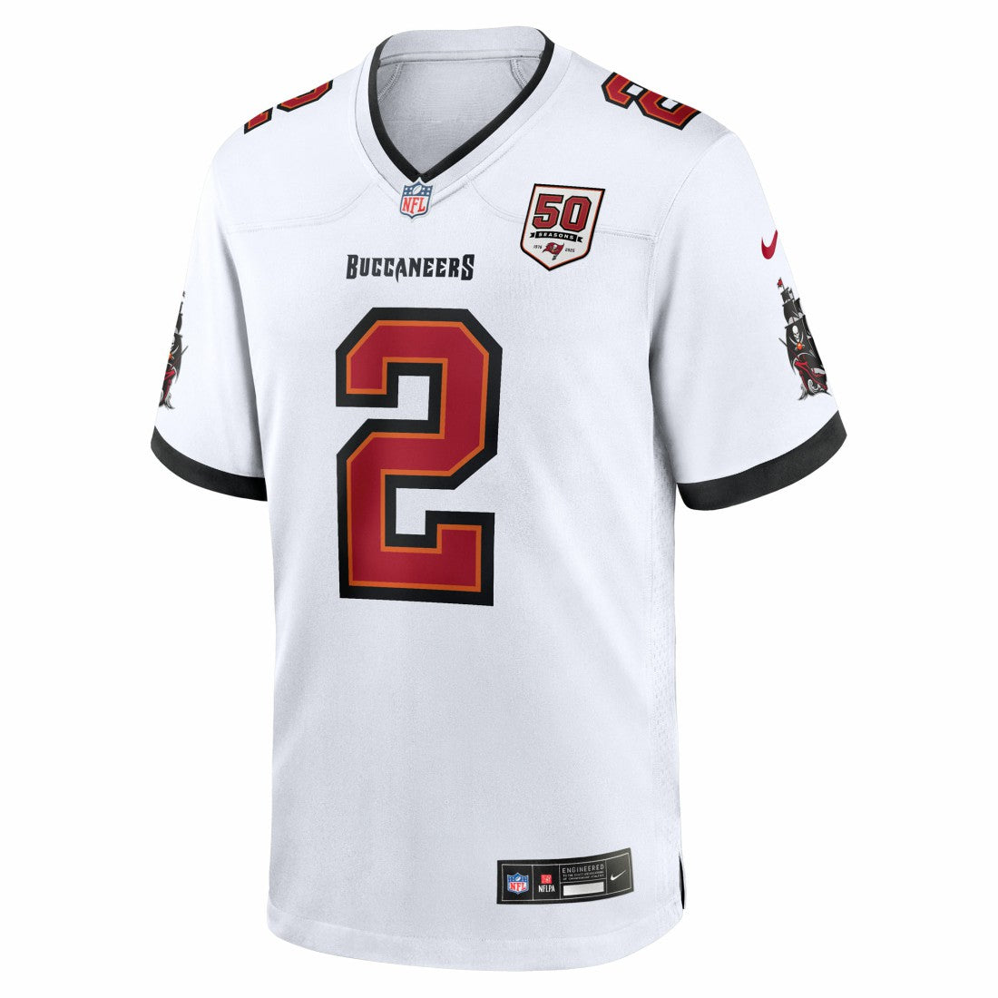 Emeka Egbuka Tampa Bay Buccaneers 50th Season Game Jersey White - Nike