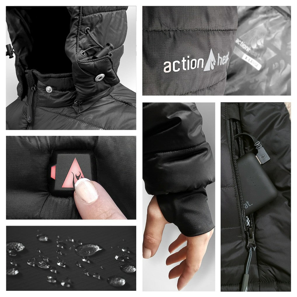 Washington Commanders ActionHeat 5V Battery Heated Full-Zip Hoodie Puffer Jacket Black - NFL