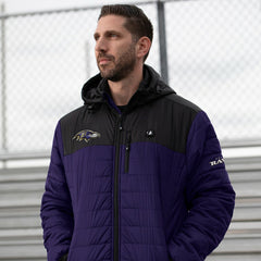 Baltimore Ravens ActionHeat 5V Battery Heated Full-Zip Hoodie Puffer Jacket Purple - NFL