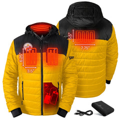 Pittsburgh Steelers ActionHeat 5V Battery Heated Colorblock Full-Zip Puffer Jacket Black/Gold - NFL