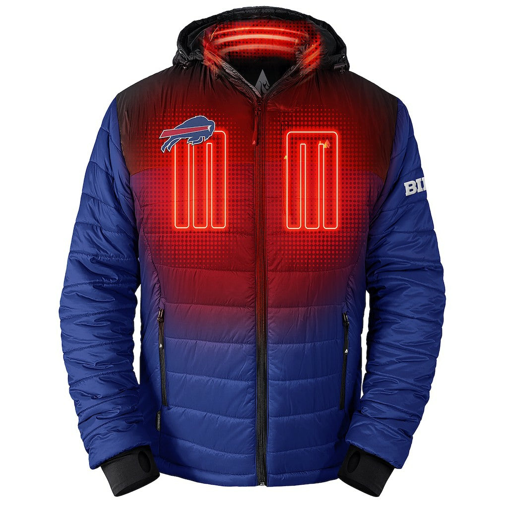 Buffalo Bills ActionHeat 5V Battery Heated Colorblock Full-Zip Puffer Jacket Black/Royal - NFL
