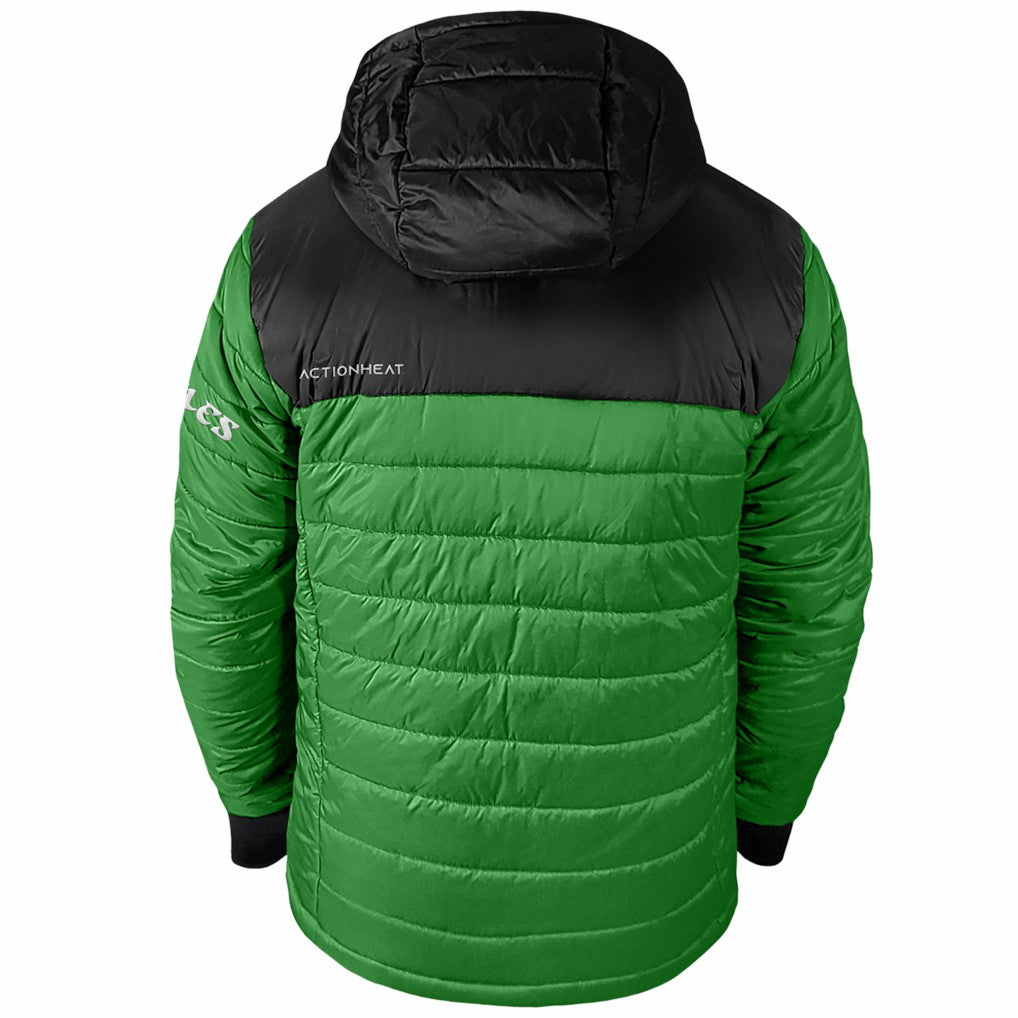 Philadelphia Eagles ActionHeat 5V Battery Heated Colorblock Full-Zip Puffer Jacket Black/Kelly Green - NFL
