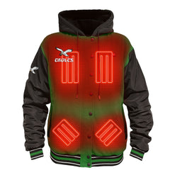 Philadelphia Eagles ActionHeat 5V Battery Heated Full-Snap Varsity Jacket Kelly Green/Black - NFL