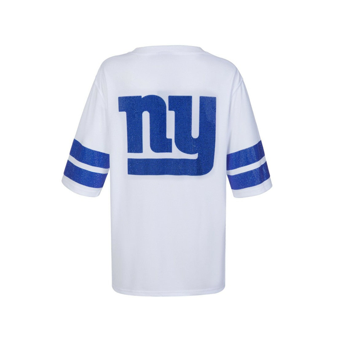 New York Giants Cuce Women's Rhinestone V-Neck Tunic White - NFL