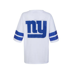 New York Giants Cuce Women's Rhinestone V-Neck Tunic White - NFL