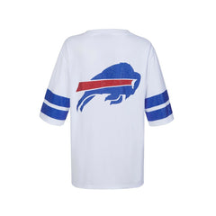 Buffalo Bills Cuce Women's Rhinestone V-Neck Tunic White - NFL