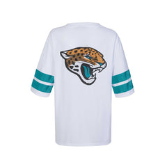 Jacksonville Jaguars Cuce Women's Rhinestone V-Neck Tunic White - NFL